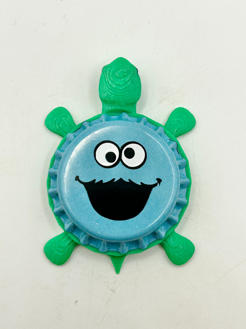 Cookie Monster - Bottle Cap Magnet Turtle Shell Shocked Art