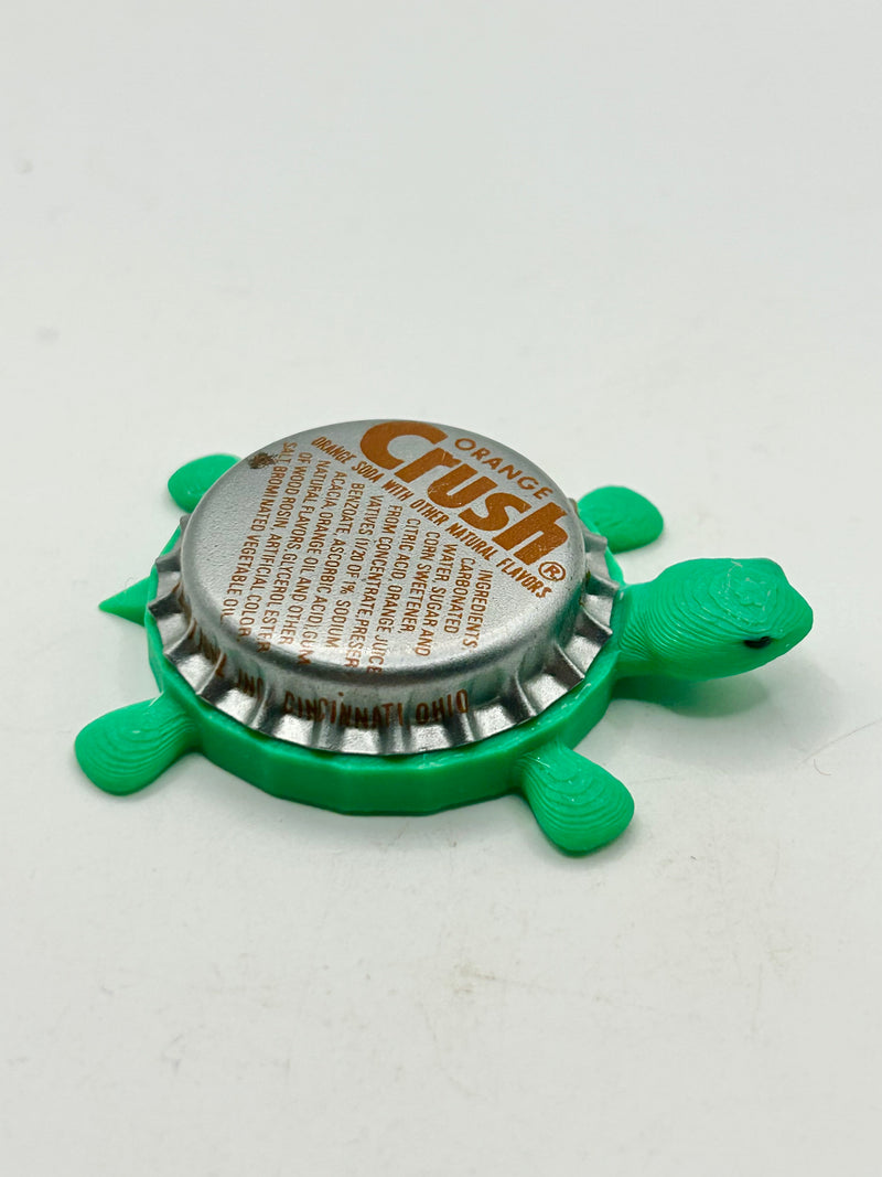 Orange Crush Soda (Angled Text Variation) - Bottle Cap Magnet Turtle Shell Shocked Art