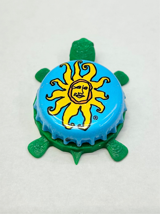 Bell's Oberon Ale (Blue Sun) - Bottle Cap Magnet Turtle