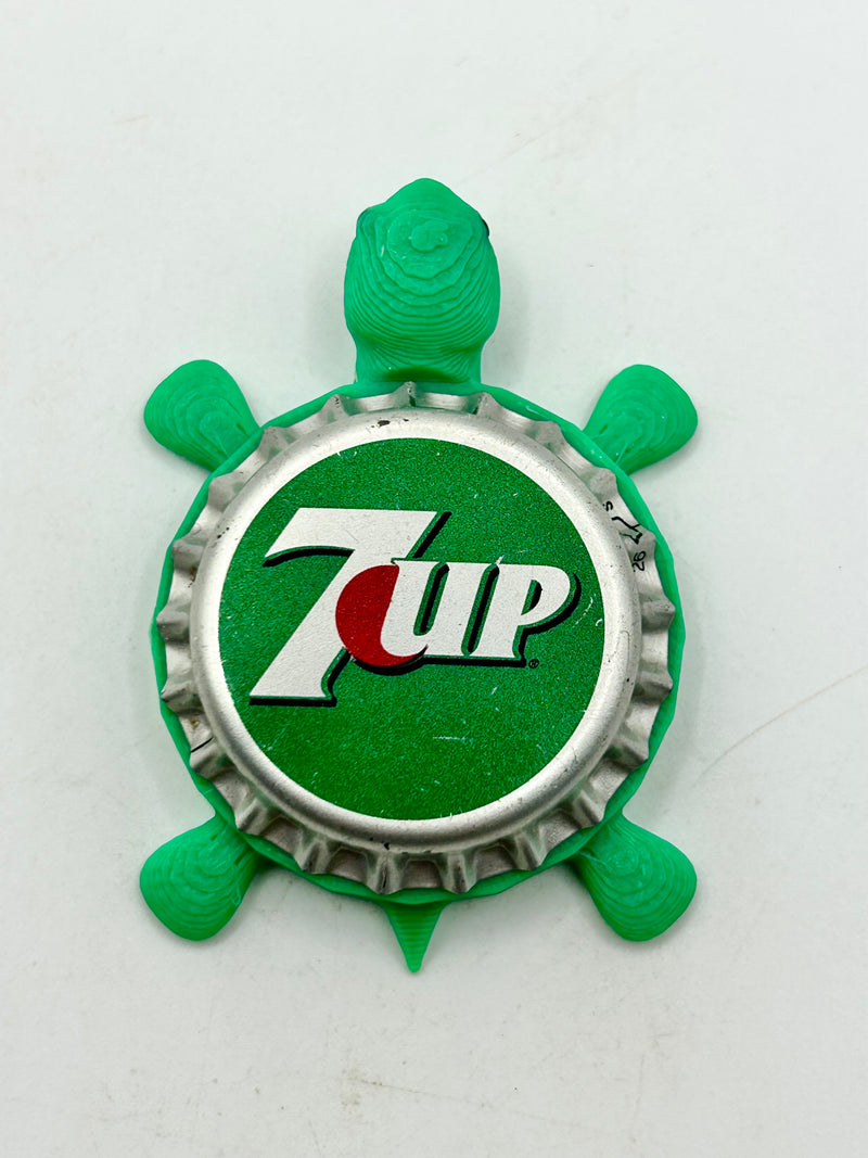 7 Up International - Bottle Cap Magnet Turtle Shell Shocked Art
