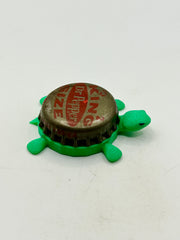Dr Pepper Soda King Size (Vintage, Oval Variation) - Bottle Cap Magnet Turtle Shell Shocked Art