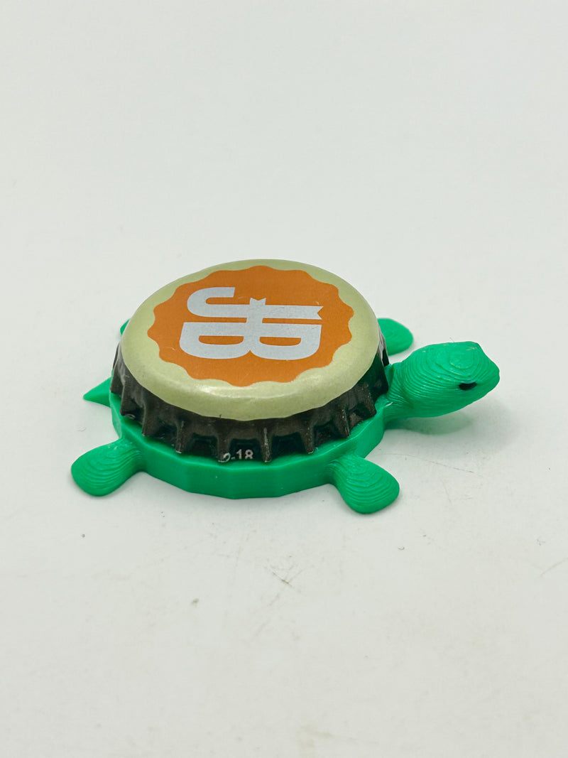 Josephsbrau Brewing (JB - Orange & Beige) - Bottle Cap Magnet Turtle Shell Shocked Art