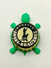 Rugener Insel Brewing - Bottle Cap Magnet Turtle Shell Shocked Art