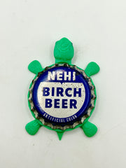 Nehi Birch Beer (Silver) - Bottle Cap Magnet Turtle Shell Shocked Art