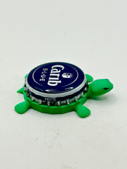 Carib Blue - Bottle Cap Magnet Turtle Shell Shocked Art