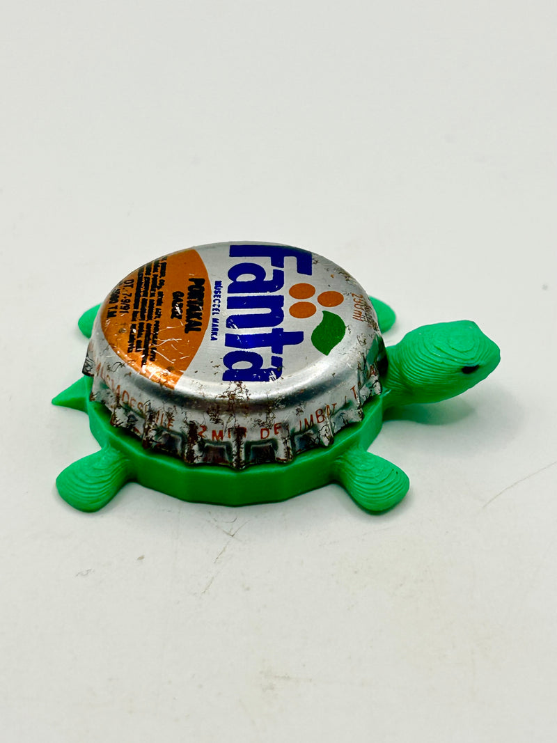 Fanta Orange Soda (Silver) - Bottle Cap Magnet Turtle Shell Shocked Art