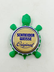 Schneider Weisse Original - Bottle Cap Magnet Turtle Shell Shocked Art