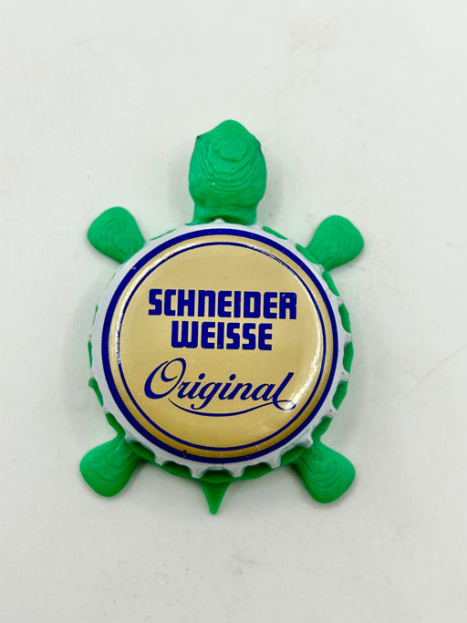 Schneider Weisse Original - Bottle Cap Magnet Turtle Shell Shocked Art