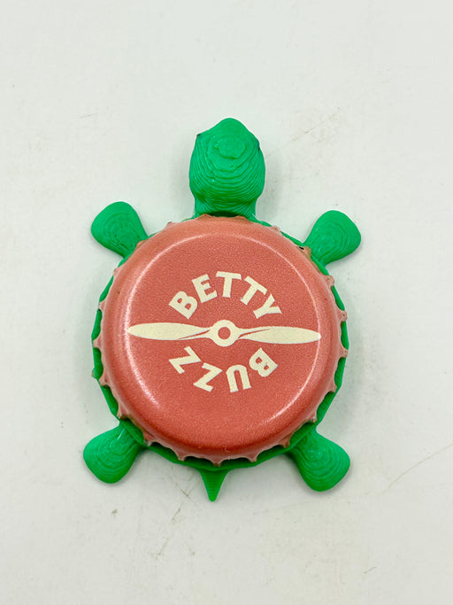 Betty Buzz Sparkling Grapefruit - Bottle Cap Magnet Turtle Shell Shocked Art