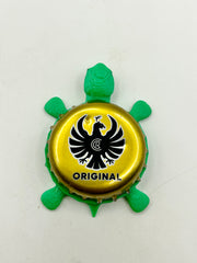 Imperial Lager, Costa Rica (Original) - Bottle Cap Magnet Turtle Shell Shocked Art