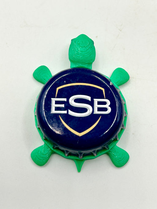 ESB, Navy Blue (United Kingdom) - Bottle Cap Magnet Turtle Shell Shocked Art