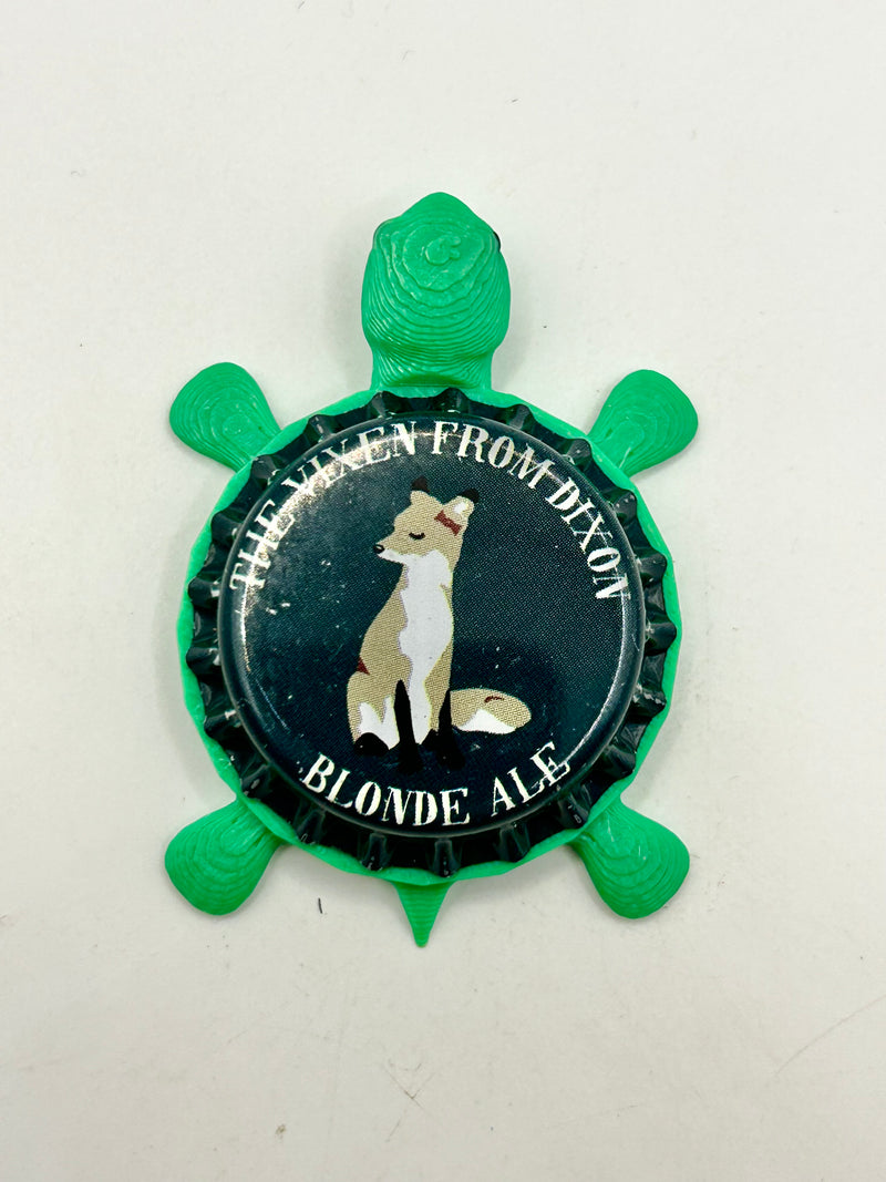 The Rusty Fox (Vixen from Dixon) - Bottle Cap Magnet Turtle Shell Shocked Art