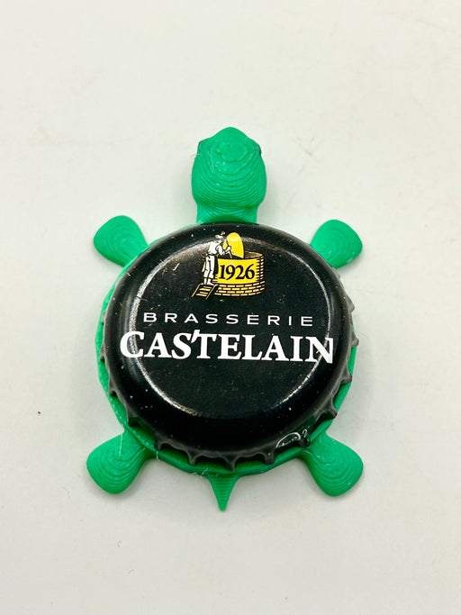 Castelain Brasserie - Bottle Cap Magnet Turtle Shell Shocked Art