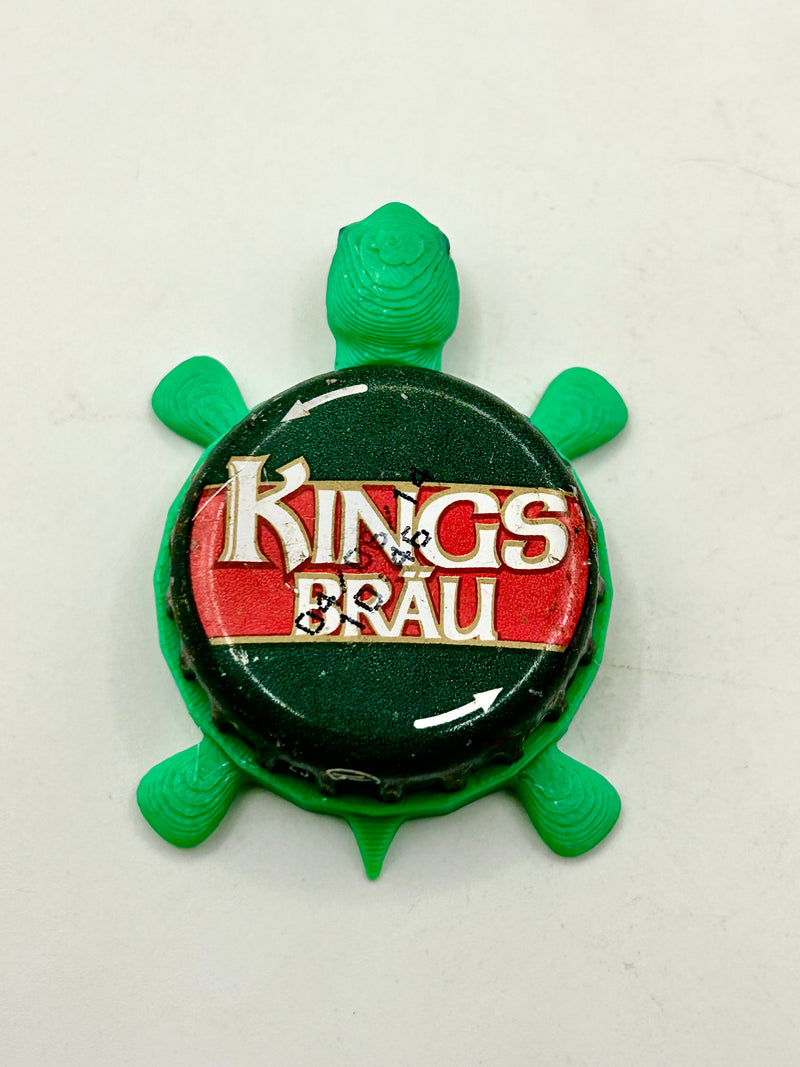 Kings Brau (France) - Bottle Cap Magnet Turtle (Copy) Shell Shocked Art