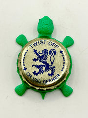Lowenbrau (Twist Off) - Bottle Cap Magnet Turtle Shell Shocked Art