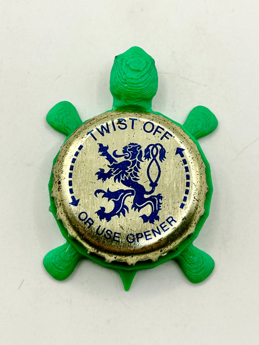 Lowenbrau (Twist Off) - Bottle Cap Magnet Turtle Shell Shocked Art