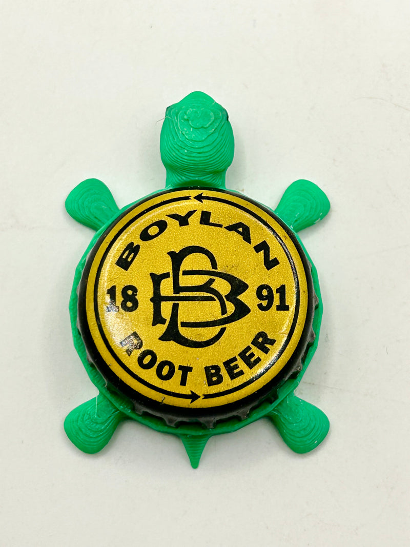 Boylan’s Root Beer - Bottle Cap Magnet Turtle Shell Shocked Art