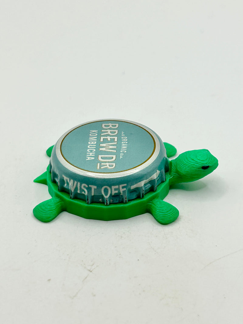 Brew Dr. Kombucha (Organic) - Bottle Cap Magnet Turtle Shell Shocked Art