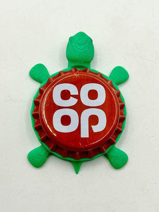 Co Op, Robinson’s Brewery (Red) - Bottle Cap Magnet Turtle Shell Shocked Art