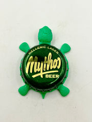 Mythos Beer (Glossy) - Bottle Cap Magnet Turtle (Copy) Shell Shocked Art