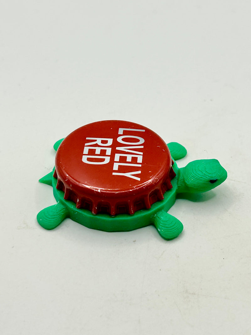 Lovely Red - Martha Rogue Belgian Style - Bottle Cap Magnet Turtle Shell Shocked Art