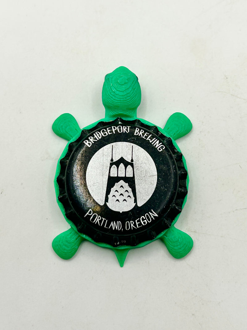 Bridgeport Brewing (Bridge) - Bottle Cap Magnet Turtle Shell Shocked Art