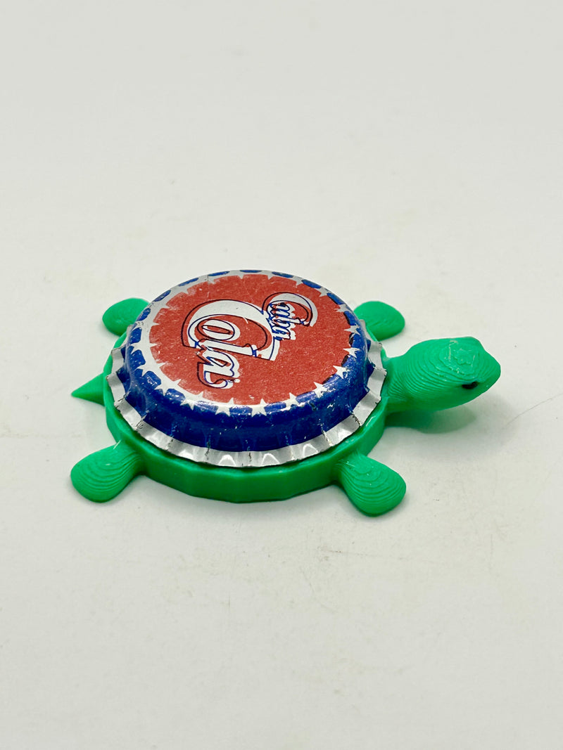Cuba Cola - Bottle Cap Magnet Turtle Shell Shocked Art