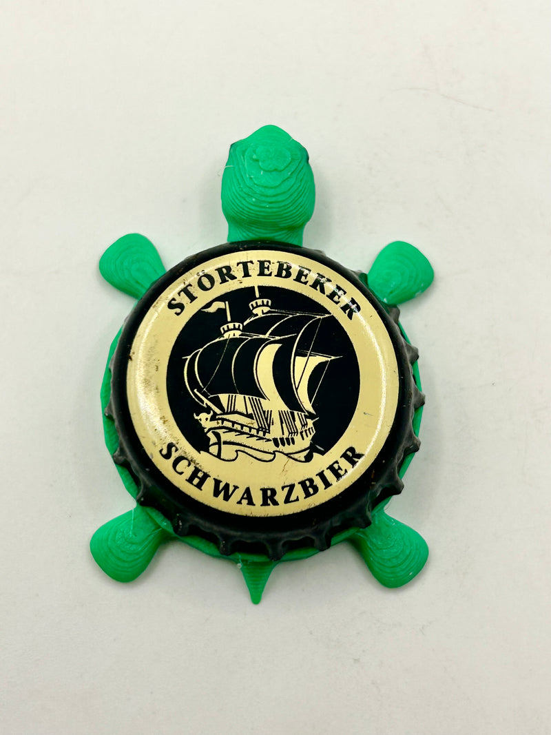 Stortebeker Schwarzbier - Bottle Cap Magnet Turtle Shell Shocked Art