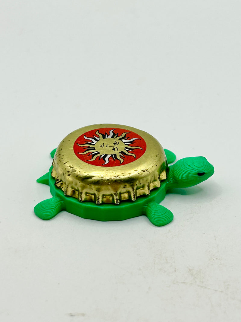 Sun - Allegro Lokalnie - Czech Beer - Bottle Cap Magnet Turtle (Copy) Shell Shocked Art