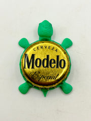 Modelo Especial - Bottle Cap Magnet Turtle Shell Shocked Art