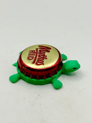 Mythos Red Beer - Bottle Cap Magnet Turtle (Copy) Shell Shocked Art