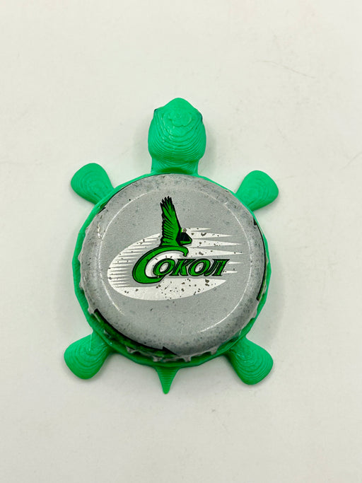 Sokol Pivovarnia Moskva Efes Beer (Russia) - Bottle Cap Magnet Turtle Shell Shocked Art