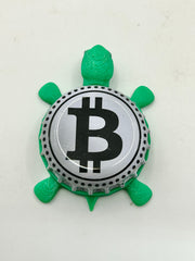 Bitcoin - Bottle Cap Magnet Turtle Shell Shocked Art