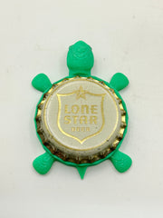 Lone Star Beer (Vintage Variation) - Bottle Cap Magnet Turtle Shell Shocked Art
