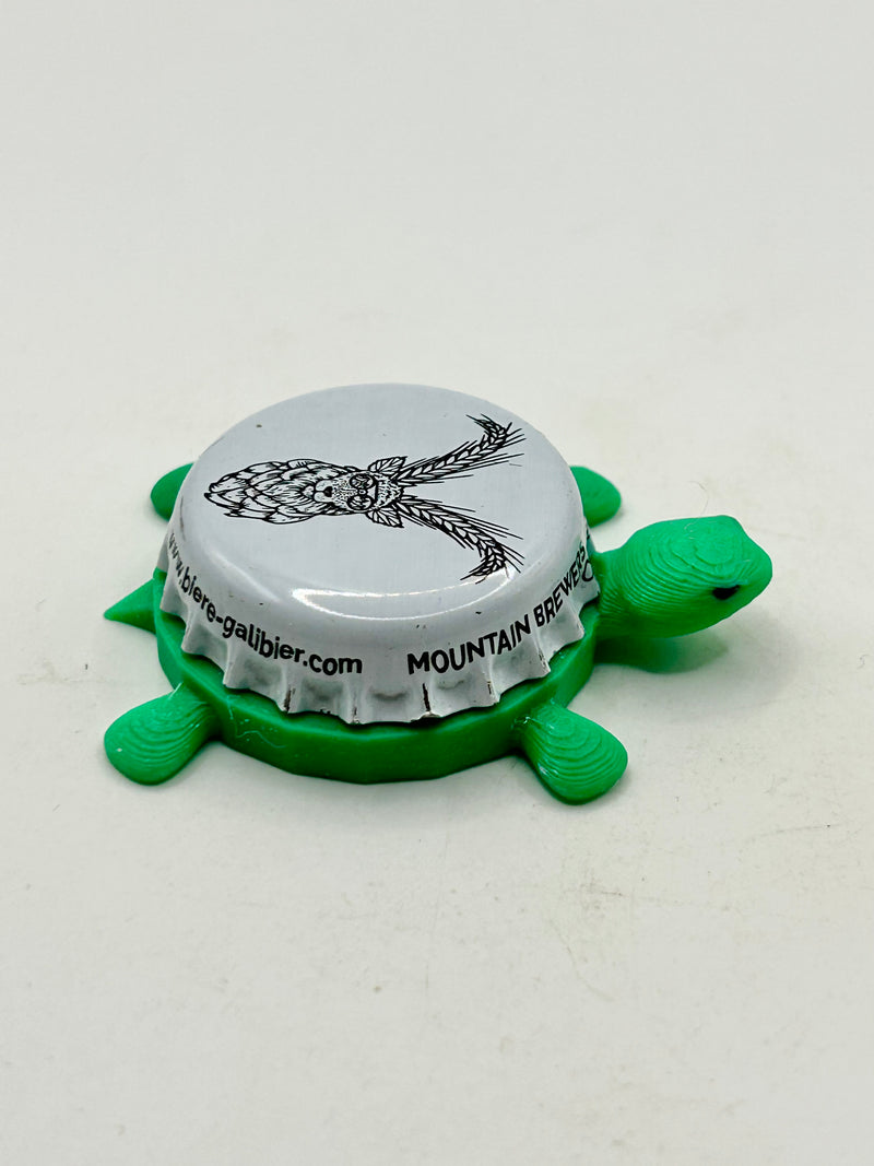 Brasserie Galibier - Bottle Cap Magnet Turtle Shell Shocked Art