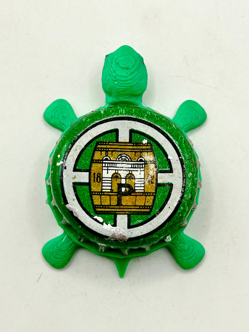 Pilsner Urquell (Green Barrel Design) - Bottle Cap Magnet Turtle Shell Shocked Art