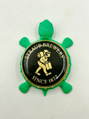 Straub Brewing (Black) - Bottle Cap Magnet Turtle Shell Shocked Art
