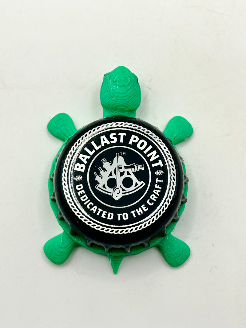 Ballast Point (Black) - Bottle Cap Magnet Turtle Shell Shocked Art