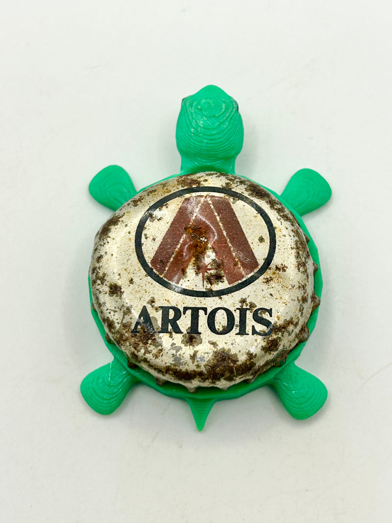 Artois (Netherlands) - Bottle Cap Magnet Turtle Shell Shocked Art