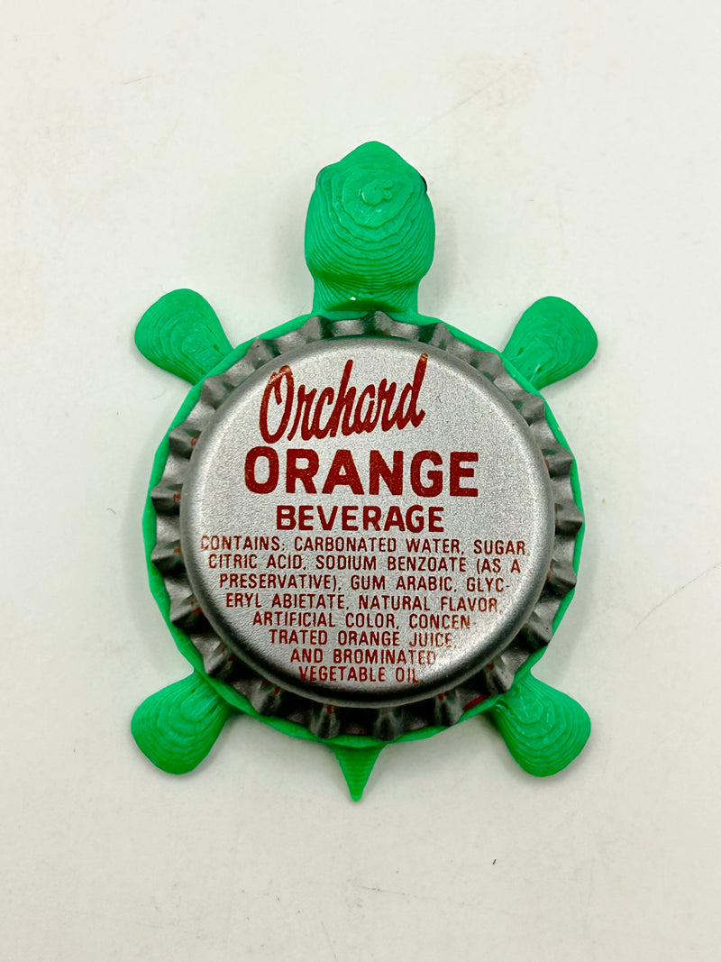 Orchard Orange Soda - Bottle Cap Magnet Turtle Shell Shocked Art