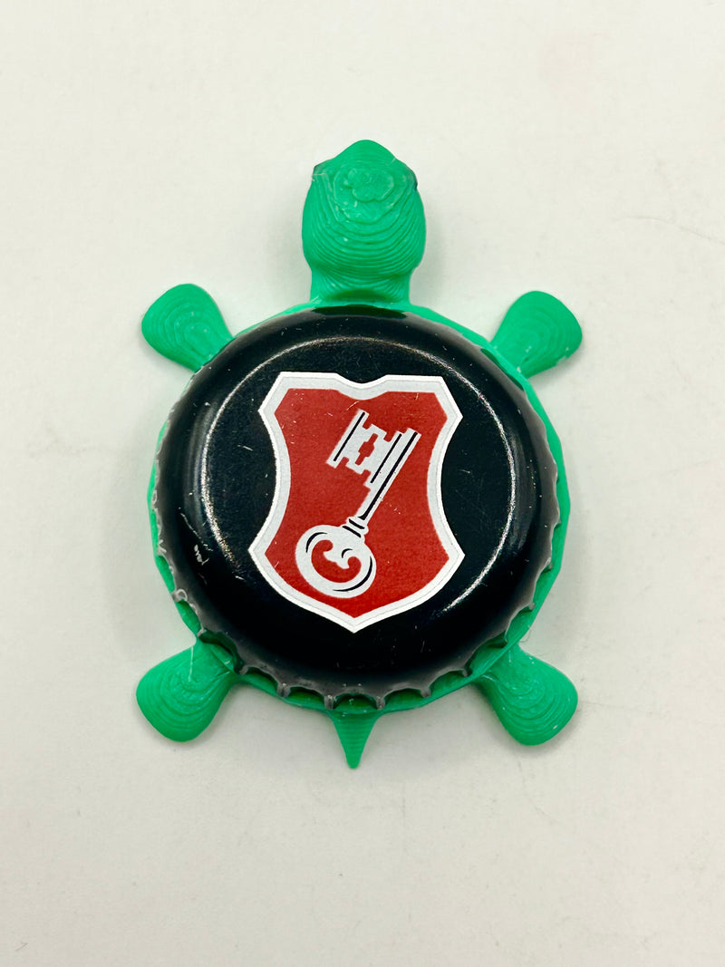 Beck’s Beer (Large Key, Black) - Bottle Cap Magnet Turtle Shell Shocked Art