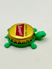 Coors Banquet Beer - Bottle Cap Magnet Turtle (Copy) Shell Shocked Art