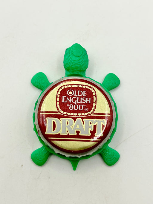 Olde English 800 Draft - Bottle Cap Magnet Turtle Shell Shocked Art