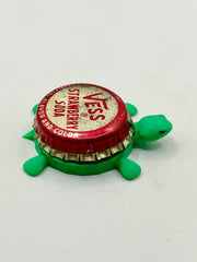 Vess Strawberry Soda (Vintage) - Bottle Cap Magnet Turtle (Copy) Shell Shocked Art