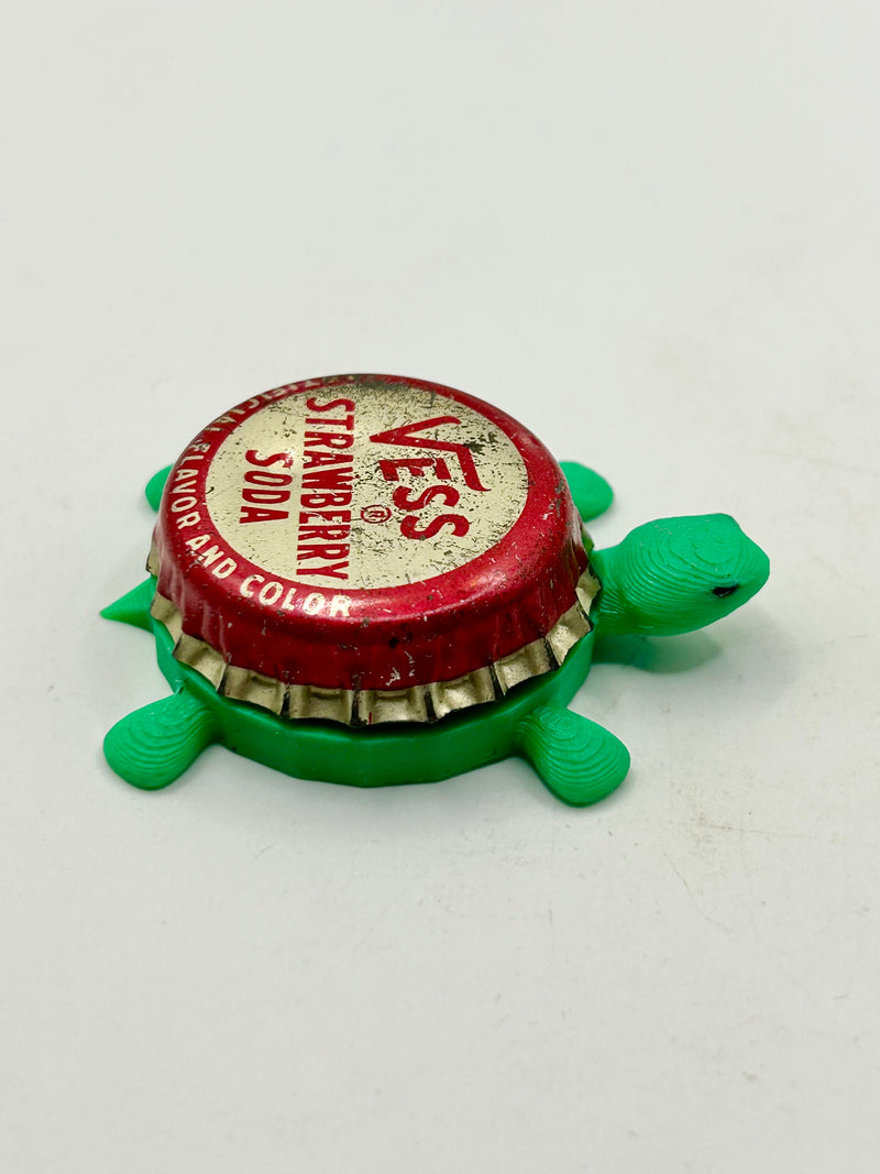 Vess Strawberry Soda (Vintage) - Bottle Cap Magnet Turtle (Copy) Shell Shocked Art