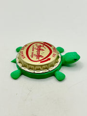 Haffenreffer Brewery - Bottle Cap Magnet Turtle Shell Shocked Art