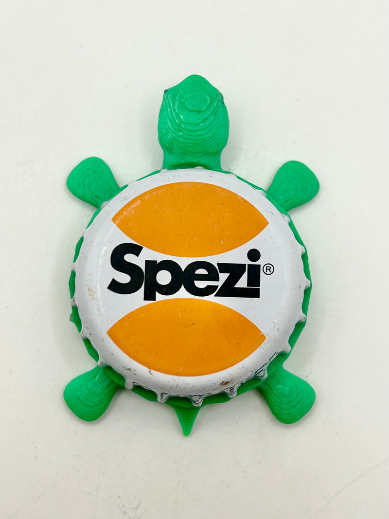 Spezi Orange Soda - Bottle Cap Magnet Turtle Shell Shocked Art
