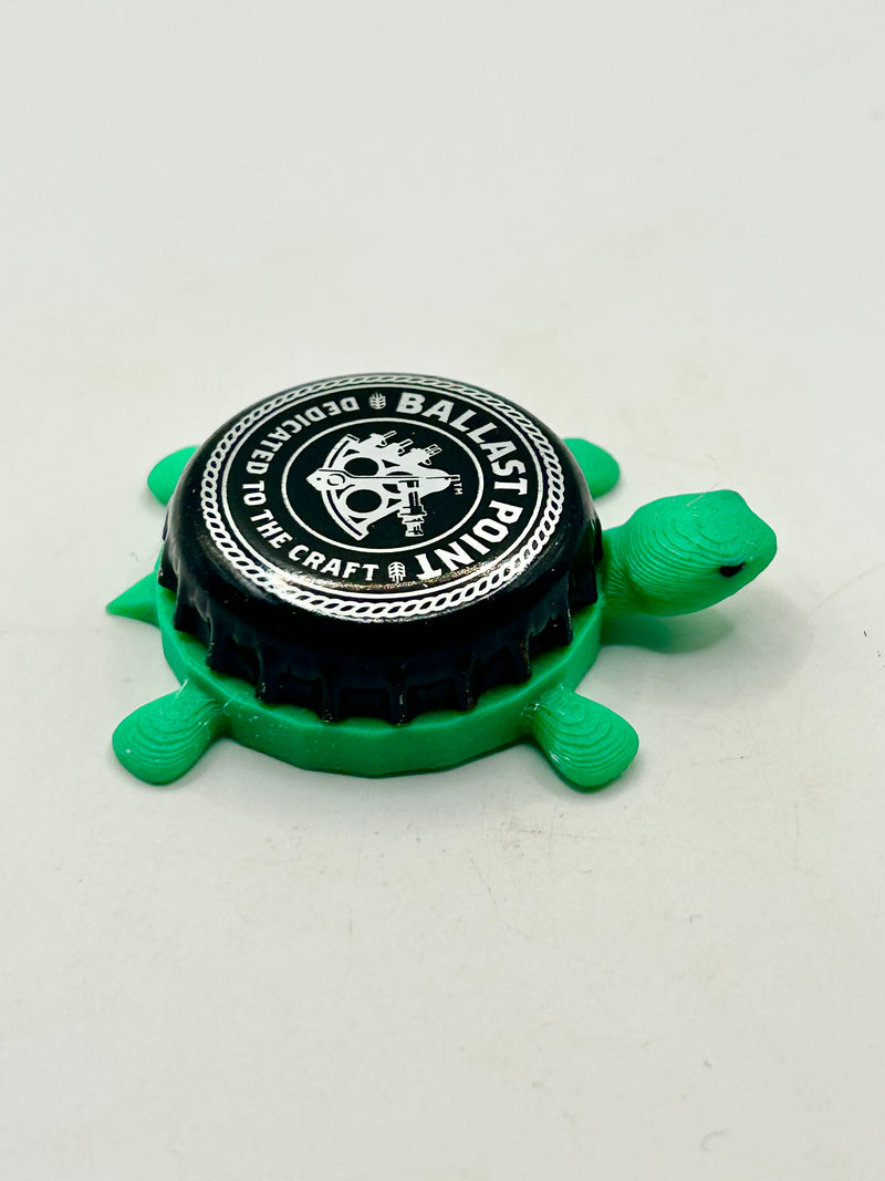 Ballast Point (Black) - Bottle Cap Magnet Turtle Shell Shocked Art