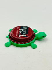 The Rusty Fox Wine & Alehouse (Maroon) - Bottle Cap Magnet Turtle Shell Shocked Art