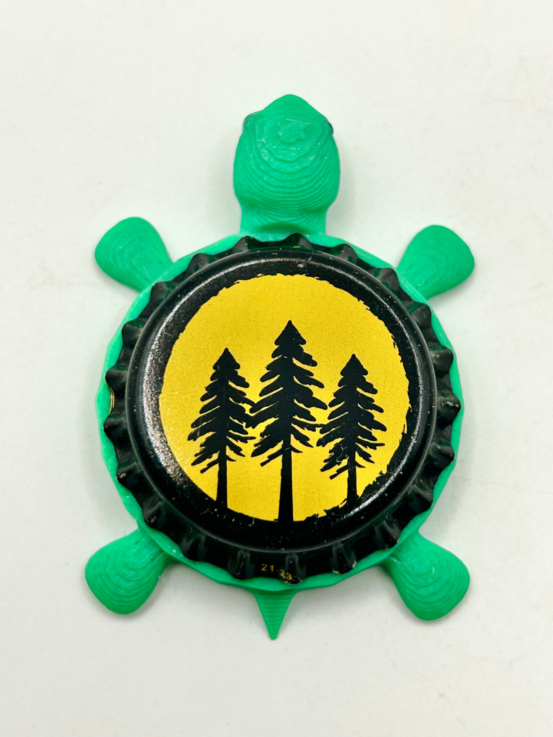Emerald Triangle Beer (Eel River Brewing) - Bottle Cap Magnet Turtle Shell Shocked Art